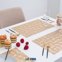 Informa - Appetite Set 4 Pcs Lacer Tatakan Piring Floral - Gold