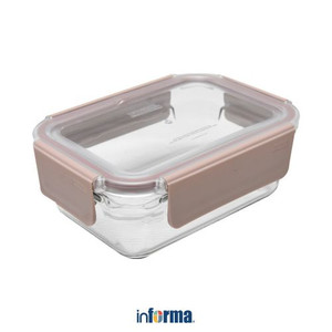 Informa - Glasslock 700 Ml Pure Wadah Makanan Rectangle - Pink