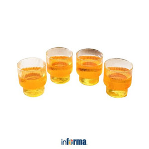 Informa - Appetite 310 Ml Set 4 Pcs Jim Gelas Kaca Gold Rim