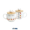 Informa - Appetite Set 2 Pcs Mug Dengan Tutup Carrot - Putih