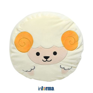 Informa - Informa 40 Cm Bantal Sofa Animal Drum Sheep - Putih Ivory