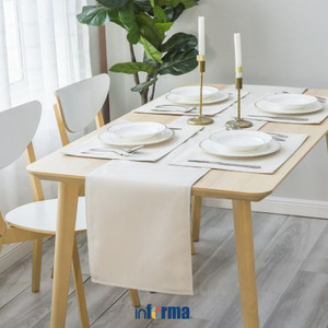 Informa - Informa Set 5 Pcs Table Runner Water Repellent - Krem Beige