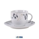 Informa - Appetite Set 6 Pcs Pallete Lenora Cangkir & Saucer - Putih