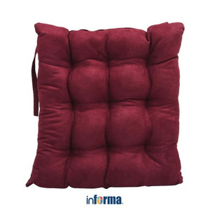 Informa - Informa 44x44 Cm Alas Duduk Suede Solid - Pink Wine