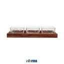 Informa - Appetite Set 4 Pcs Hudson Wadah Saji Square Dengan Nampan