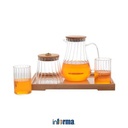 Informa - Appetite 1.35 Ltr Set 5 Pcs Hardwood Teko & Gelas