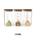 Informa - Informa 1.4 Ltr Set 3 Pcs Krystal Stoples Kaca Square