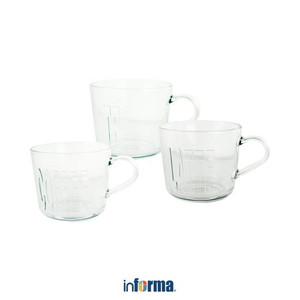 Informa - Appetite 430 Ml Set 3 Pcs Gelas Kaca Coffee & Tea