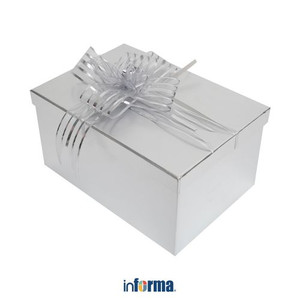 Informa - Deco Kotak Kado 30.5 X 21 X 13.5 Cm - Silver