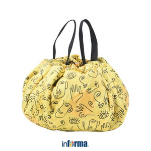 Informa - Ilook Tas Organizer Pouch Serut Doodle - Kuning