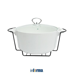 Informa - Appetite 30 Cm Casserole Dengan Tutup & Rak - Putih