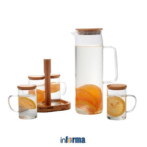 Informa - Appetite Set 6 Pcs Harlow Teko & Gelas Dengan Rak