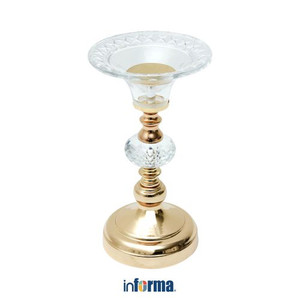 Informa - Informa 12.5x12.5x24.5 Cm Tempat Lilin Dekorasi - Gold