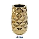 Informa - Vas Keramik 24.5 Cm Origami - Gold