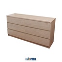 Informa - Maxy Kabinet Laci Pakaian Double 3 Tingkat - Acacia