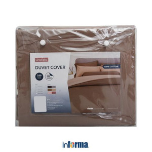 Informa - Linotela 260X230 Cm Duvet Cover Two Tone - Cokelat Coffee