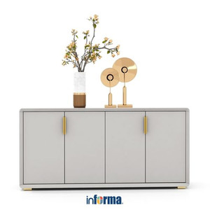 Informa - Informa Irvin Lemari Kabinet 4 Pintu High Gloss - Khaki