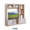 Informa Hampshire Set Lemari Tv - Cokelat Oak/Taupe