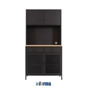 Informa Levon Kabinet Dapur High Metal - Hitam