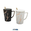 Informa - Appetite 360 Ml Sieben Set 2 Pcs Mug Dengan Sendok Marble