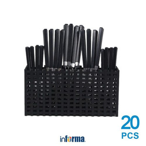 Informa - Appetite Set 20 Pcs Hudson Alat Makan Dengan Tempat - Hitam