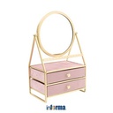 Informa - Informa Kotak Perhiasan & Cermin 19x13.5x31 Cm - Pink