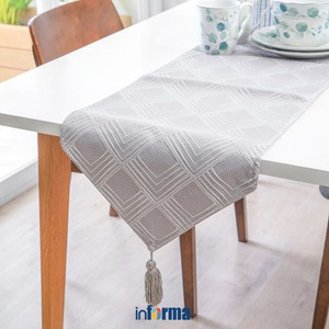 Informa - Table Runner Diamonds 33x180 Cm - Krem