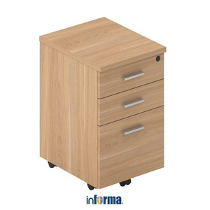 Informa - Sieben Pedestal Laci Kantor 3 Tingkat - Cokelat Walnut