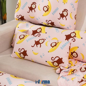 Informa 25X55 Cm Bantal Fluffy Huggy Monkey - Pink