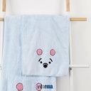 Informa 70X140 Cm Handuk Mandi Anak Bear Embossed - Biru