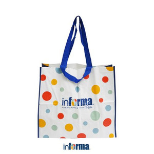 Informa - Tas Belanja Plastik 50x18x45 Cm - Biru