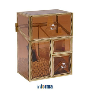 Informa - Organizer Kosmetik 15.5x11.2x21 Cm - Amber/Gold