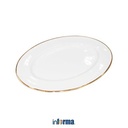 Informa - Appetite 34 Cm Piring Saji - Putih/Gold