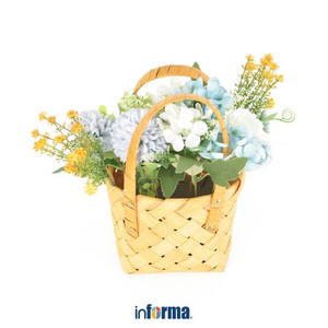 Informa - Bunga Artifisial Dengan Keranjang 25 Cm - Biru