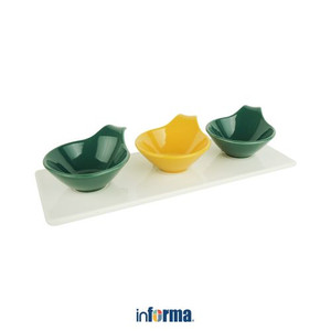 Informa - Appetite Set 4 Pcs Amie Mangkuk Saji Dengan Nampan