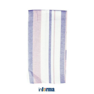 Informa Set 2 Pcs Kain Lap Dapur Stripe - Abu-Abu/Pink