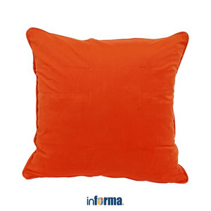 Informa - Sarung Bantal Sofa 55x55 Cm Velvet Red Orange