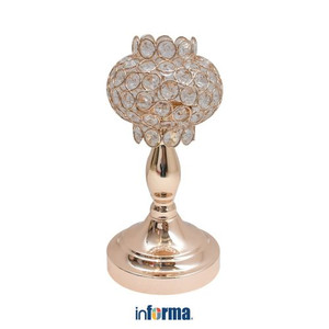 Informa - Tempat Lilin Dekorasi 6-1a 13x13x24 Cm - Gold