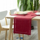 Informa - Table Runner 33x180 Cm Eyelet - Merah Maroon