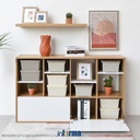 Informa - BOOKCASE - Galvin Rak Buku 4 Tingkat - Putih/Oak