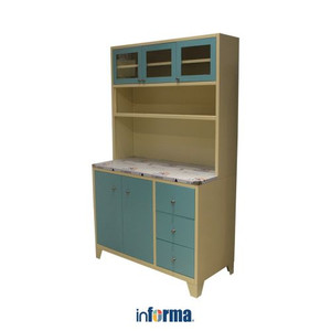 Informa - Kabinet Dapur - Lennox Kabinet Dapur Metal - Biru