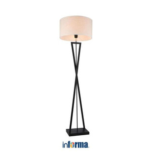 INFORMA FIDEL LAMPU LANTAI - HITAM/LINEN