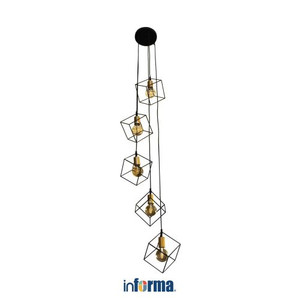 INFORMA NORA LAMPU GANTUNG HIAS 5L - HITAM