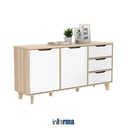 Informa - Meja Tv - Neo Nordika Rak Tv High Stand - Oak/Putih