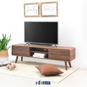 Informa - Meja Tv - Newmark Rak Tv 147.3x35x44.2 Cm - Walnut