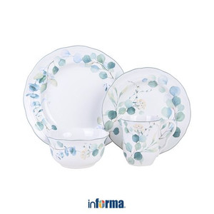 Informa - Appetite Set 16 Pcs Perlengkapan Makan Ivy Leaf - Biru