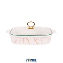 Informa - Appetite 33 Cm Wadah Saji Casserole - Gold/Marble