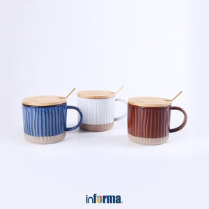 Informa - Appetite 400 Ml Set 3 Pcs Hime Mug Dengan Tutup & Sendok