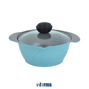 Informa - Chef Topf 20 Cm Panci Casserole Dengan Tutup Kaca - Biru