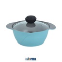 Informa - Chef Topf 20 Cm Panci Casserole Dengan Tutup Kaca - Biru